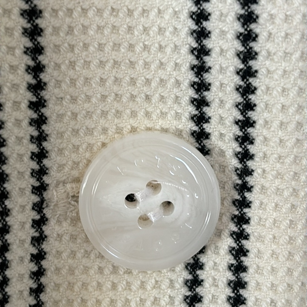 Talbots Lined Jacket White Navy Striped Beautifully Made Sz 6 PERFECT COND - Picture 4 of 9